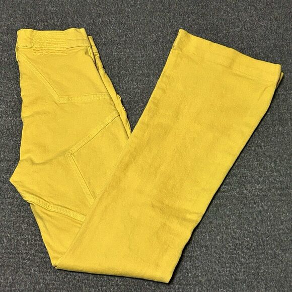 Revice Denim Women's Venus Flare Star Jeans Yellow Mid-Rise Retro Sz 26 (26x31) - Picture 1 of 15